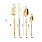 24-piece Luxury Fine-Dine Stainless Steel Cutlery - Gold or Silver option