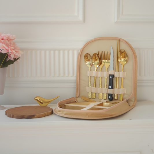 gold-travel-flatware-set-with-stainless-steel-cutlery-and-carrying-case.