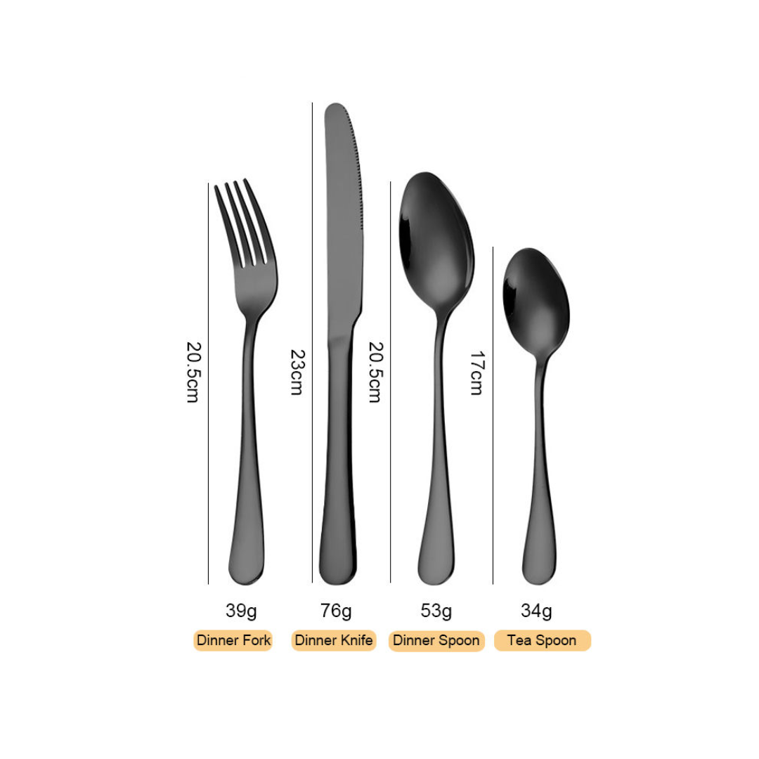 24-Piece Stainless Steel Cutlery Set - Luxurious Dining Essentials