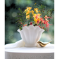 White Shell Cutlery Holder – Matte Ceramic Utensil Stand