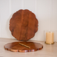 Cutting board with dinner knife