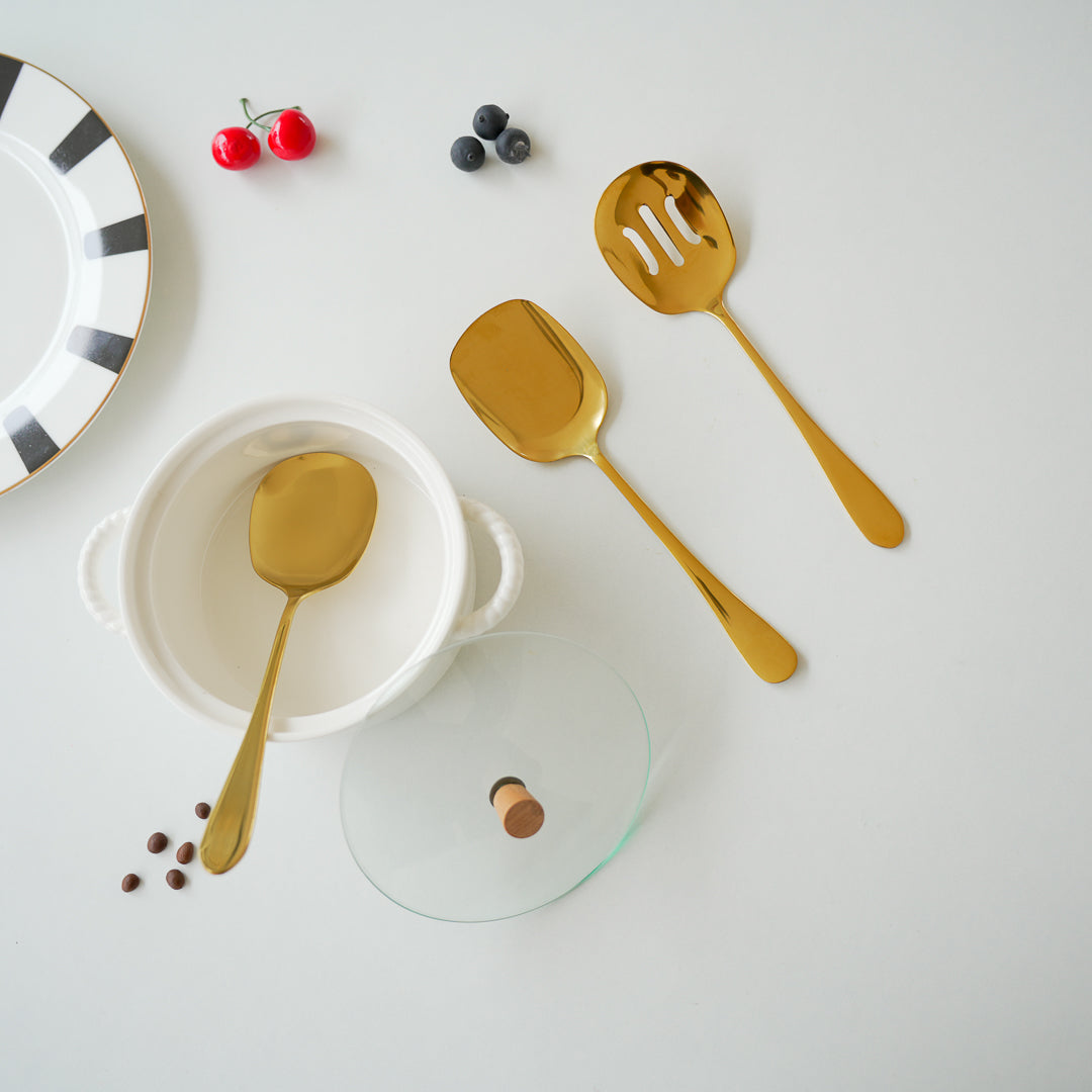 Set of 3 Serving Spoons for dry items | Luxury | Stainless Steel