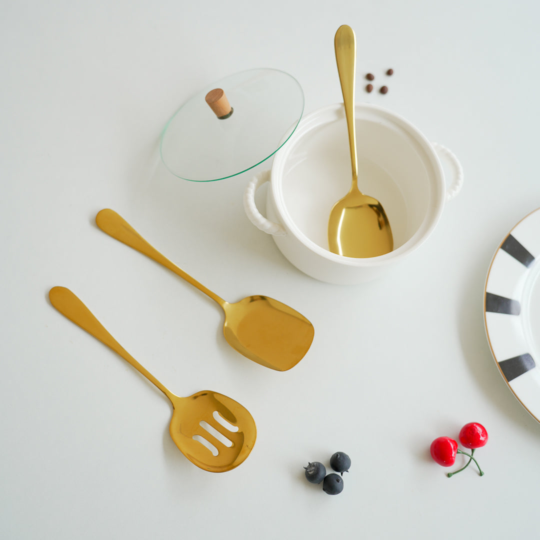 Set of 3 Serving Spoons for dry items | Luxury | Stainless Steel