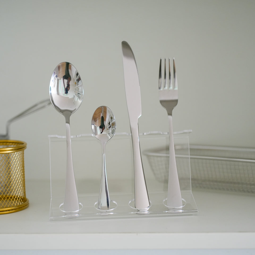 24-Piece Stainless Steel Cutlery Set | Premium Collection | Gold, Silver & Black