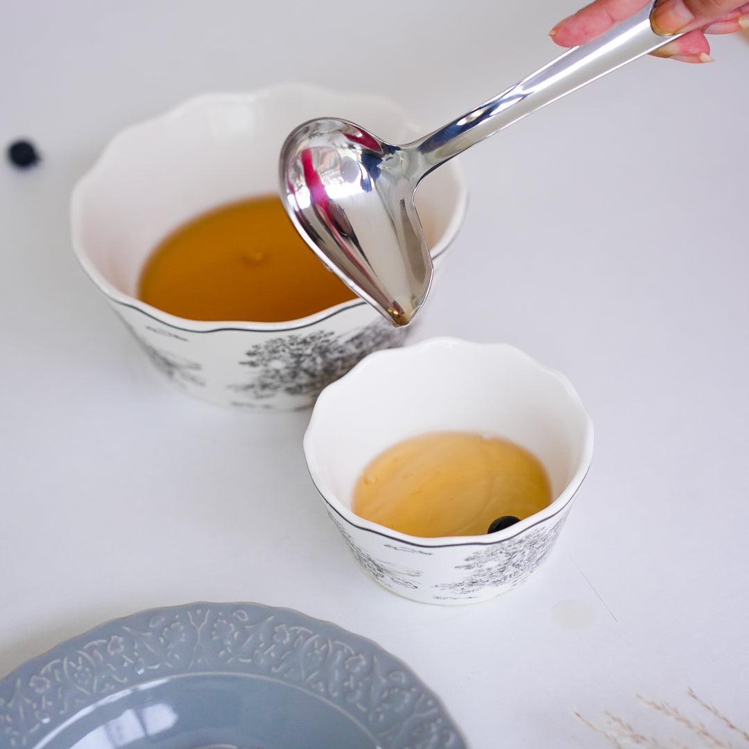 Luxury Gold Soup Ladle with Spout | Serving Spoon | 304 Stainless Steel