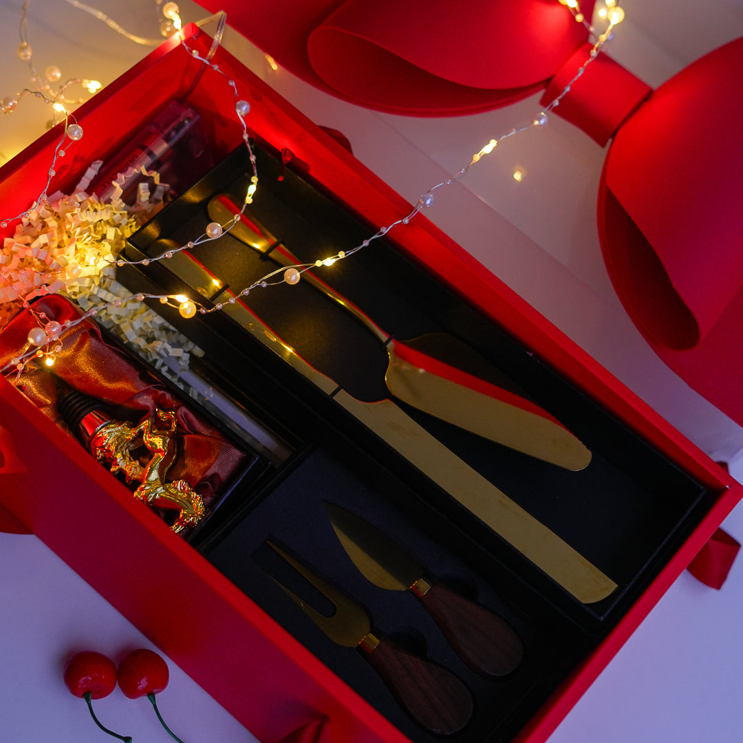 Wine & Cheese Gift Hamper in a Bow Box – 4 Curated Sets