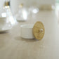 Small White Ceramic Jar with Wooden Lid – 200 ml Multipurpose Storage Container