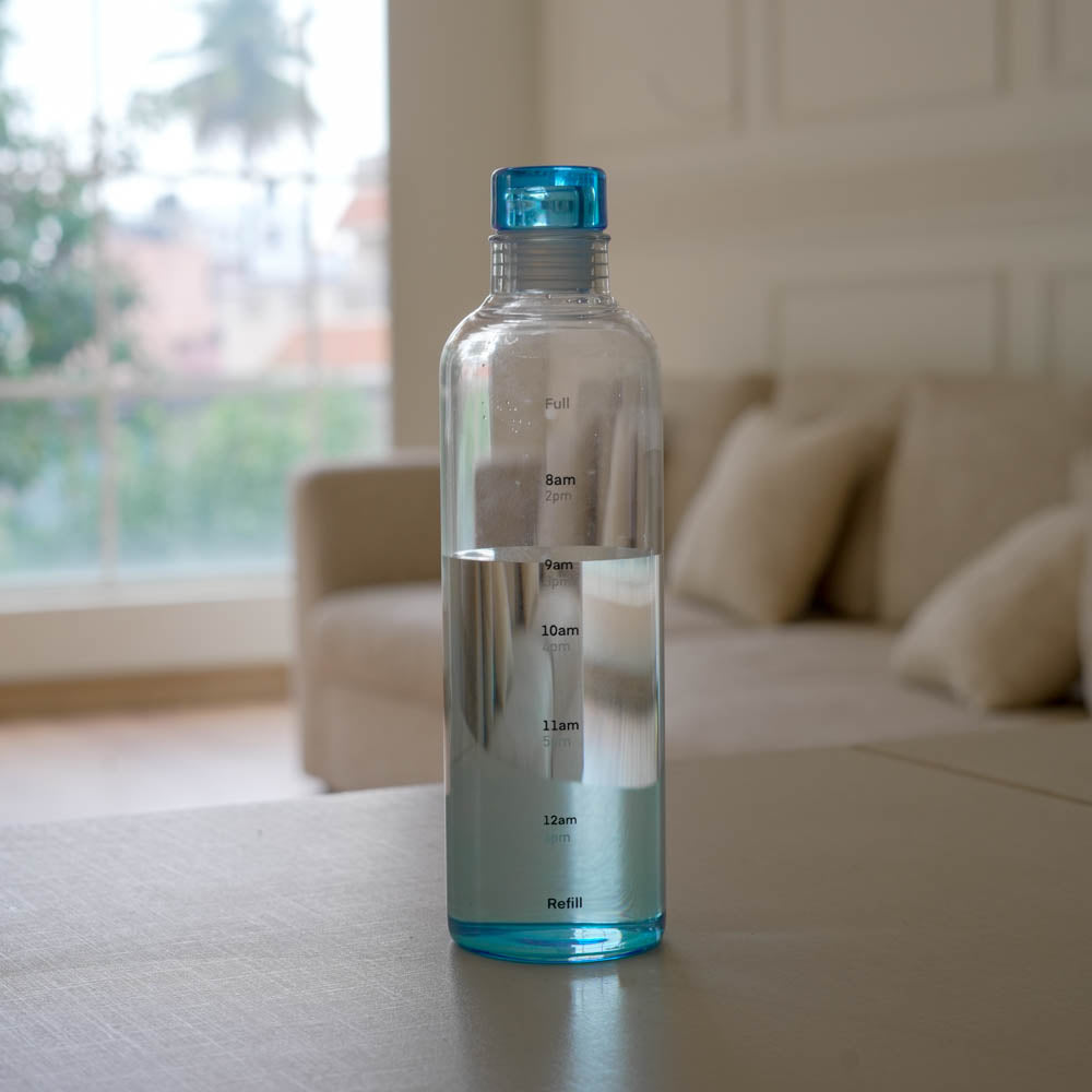 Borosilicate Glass Water Bottle (500ml) – 4 color options