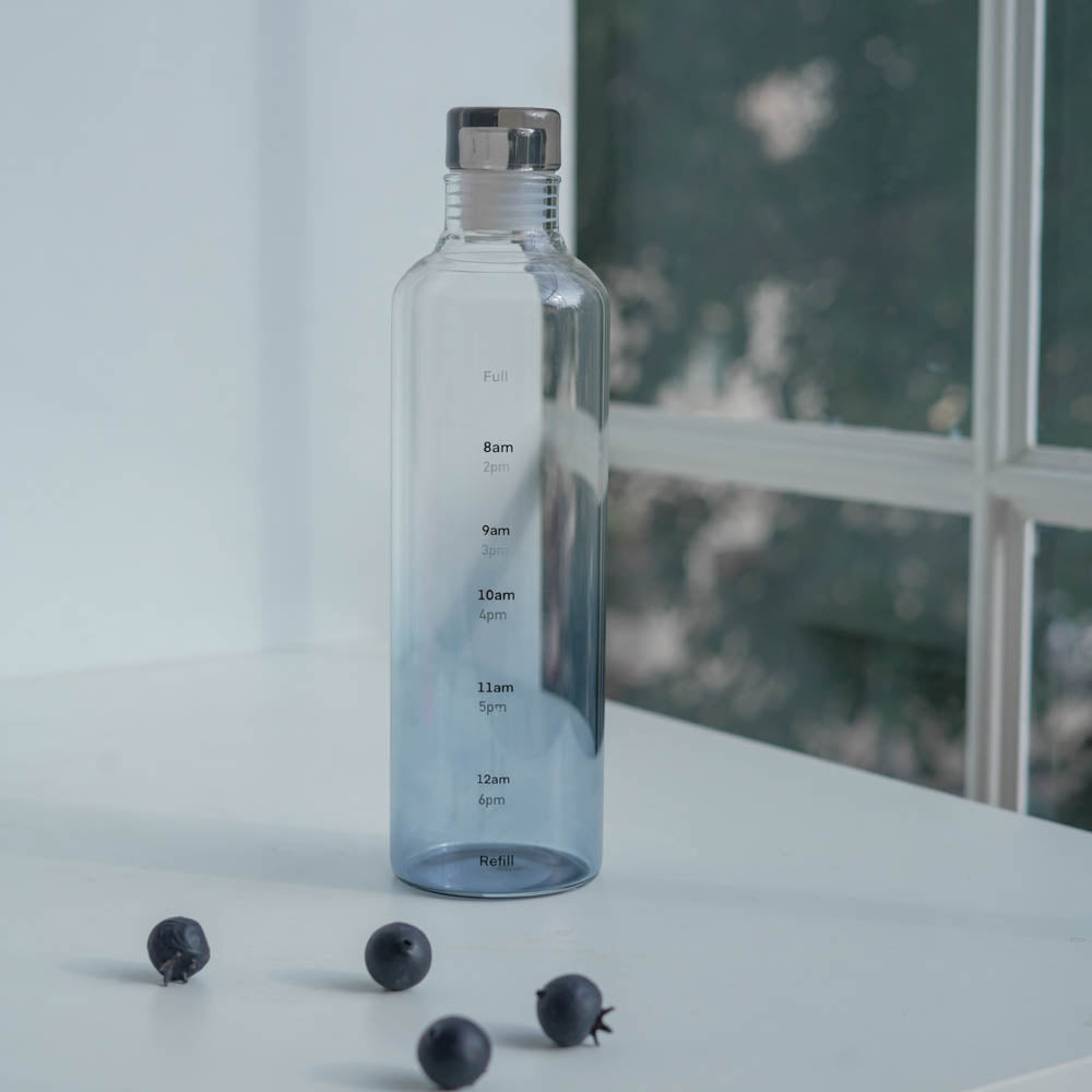 Borosilicate Glass Water Bottle (500ml) – 4 color options