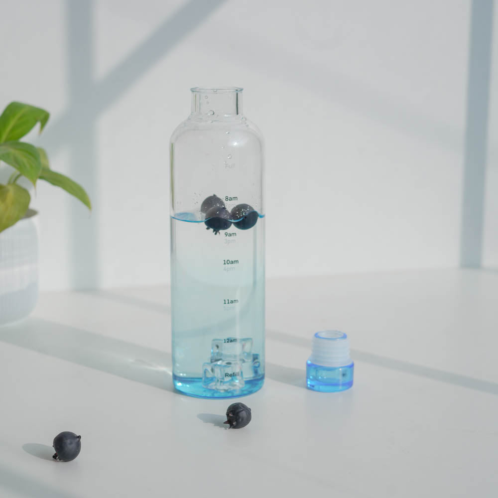 Borosilicate Glass Water Bottle (500ml) – 4 color options