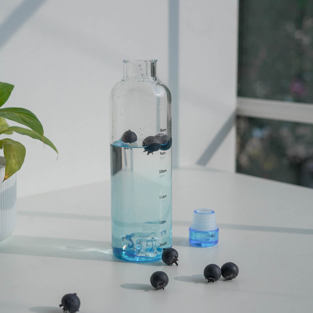 Borosilicate Glass Water Bottle (500ml) – 4 color options