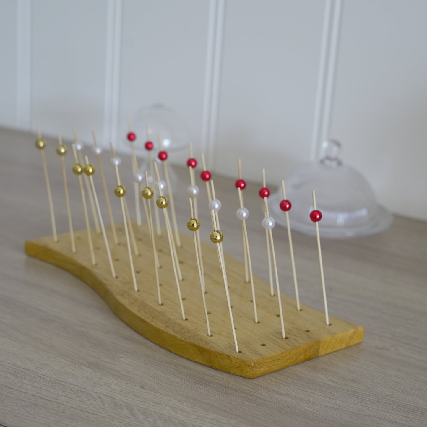 Wooden Skewer Board with 60 Picks