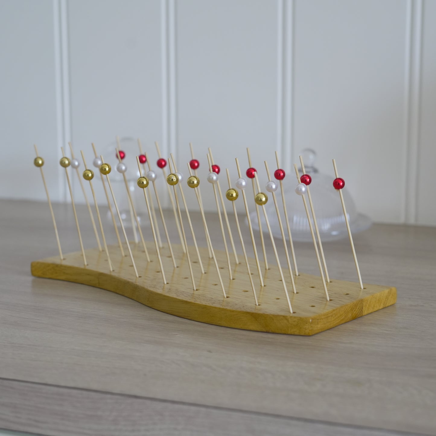 Wooden Skewer Board with 60 Picks