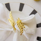 Gold Napkin Rings – Leaf Design - Set of 4, 6, or 8 (Elegant Metal Napkin Holders for Table Decor)