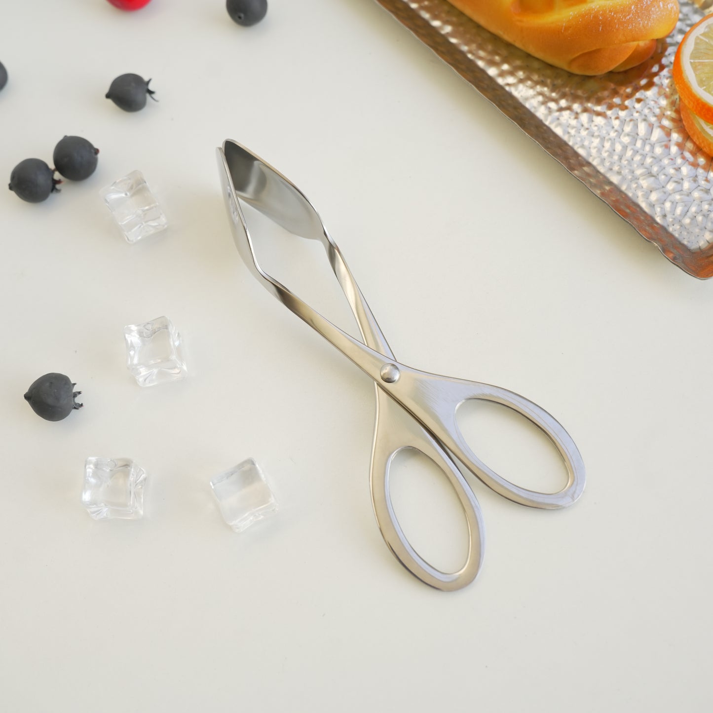 Small Clip Tong | Scissors shape | Gold Silver | Stainless Steel