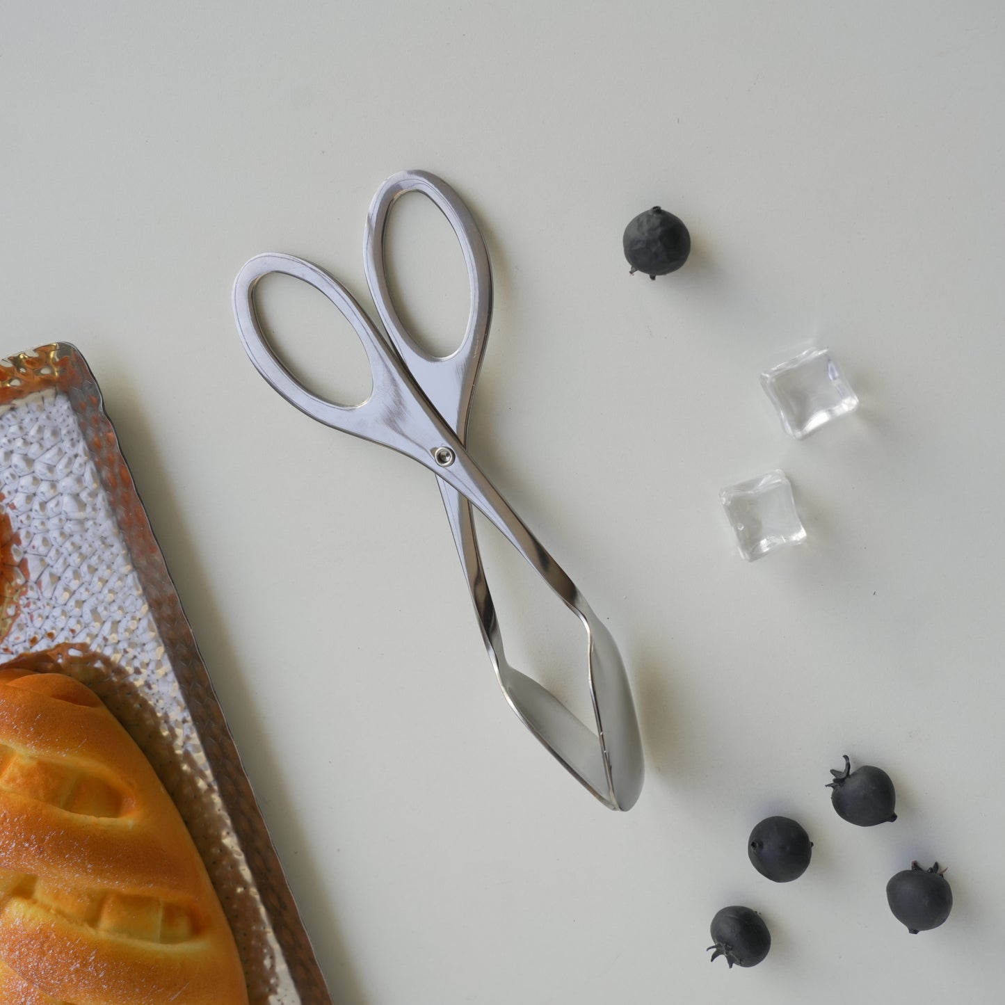 Small Clip Tong | Scissors shape | Gold Silver | Stainless Steel