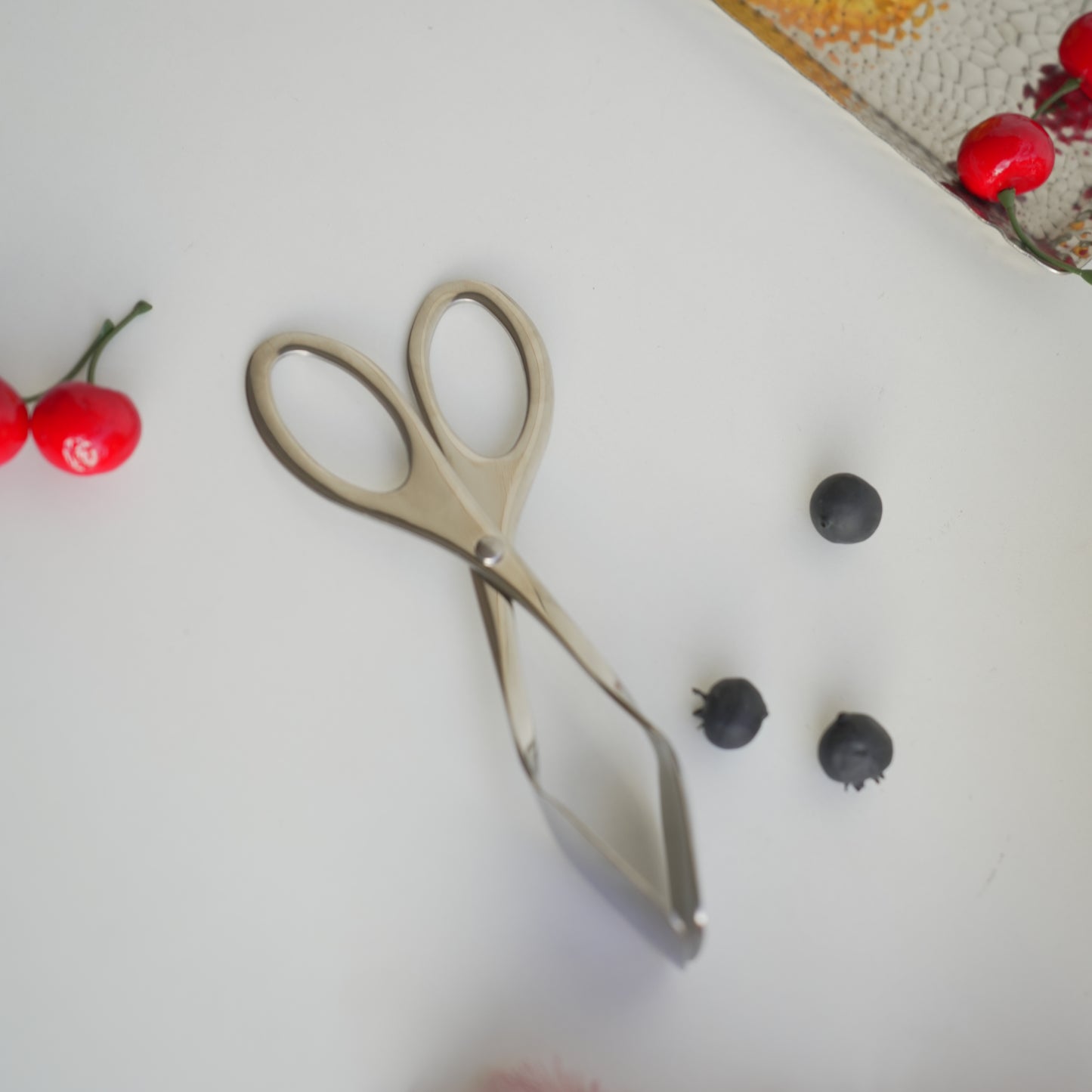 Small Clip Tong | Scissors shape | Gold Silver | Stainless Steel