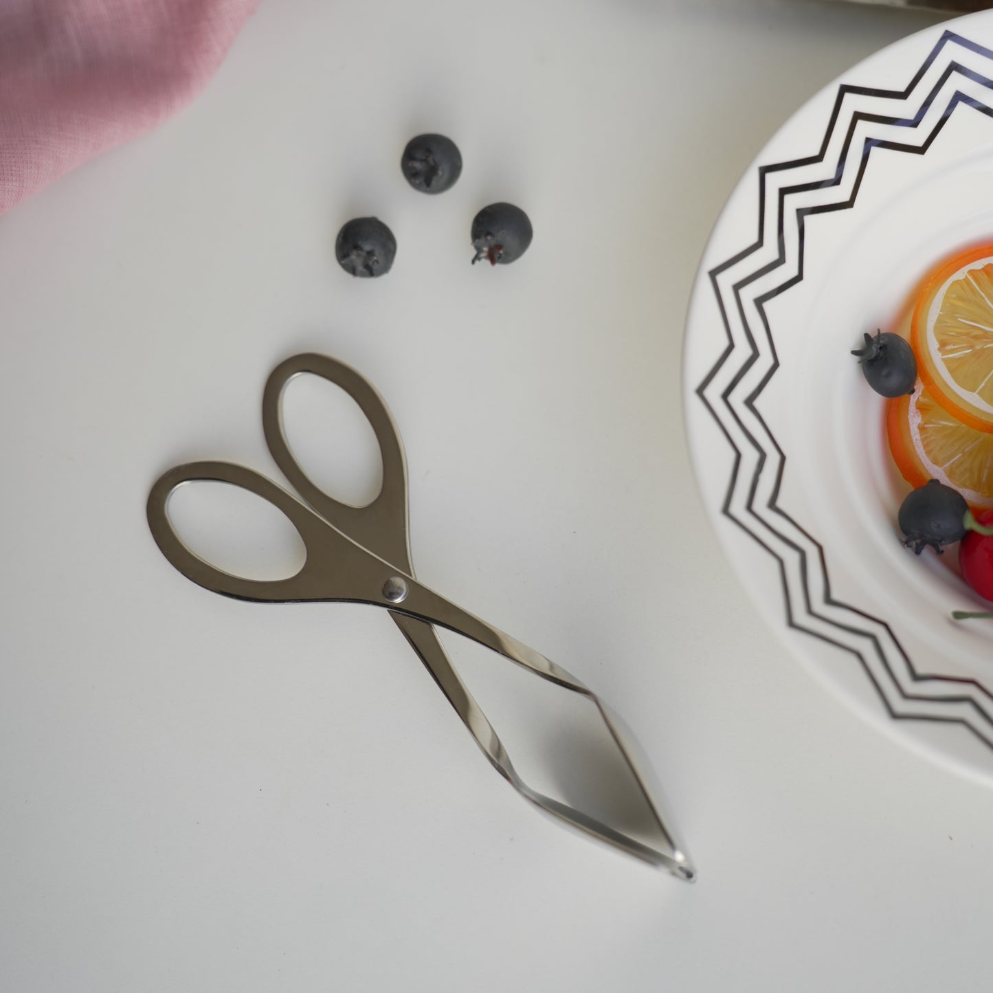 Small Clip Tong | Scissors shape | Gold Silver | Stainless Steel