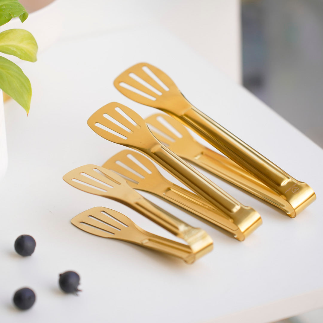 Classic Multipurpose Tong | 4 sizes | Gold & Silver | Stainless Steel