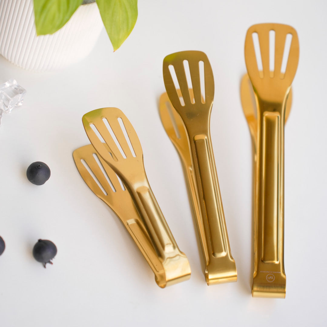 Classic Multipurpose Tong | 4 sizes | Gold & Silver | Stainless Steel