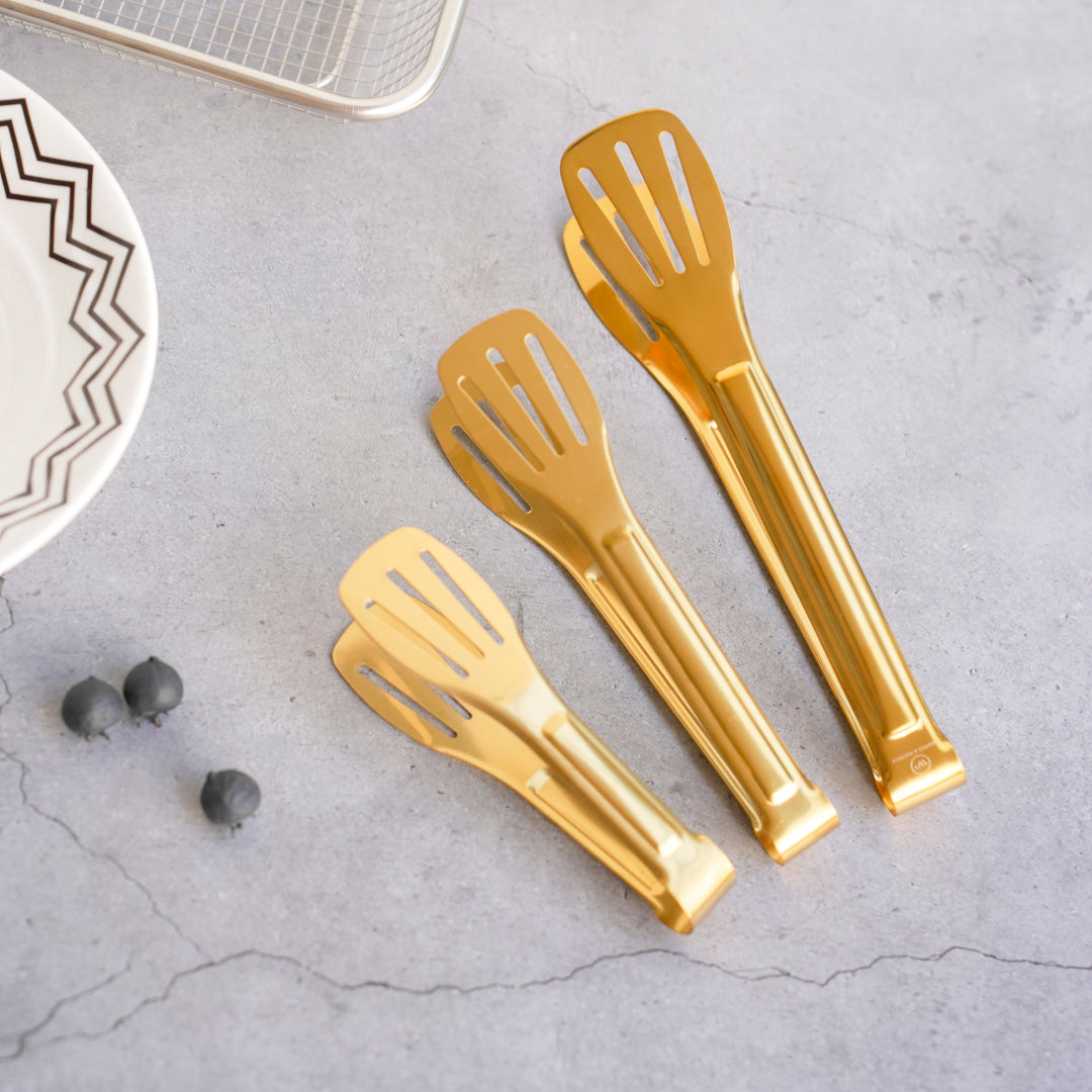 Classic Multipurpose Tong | 4 sizes | Gold & Silver | Stainless Steel