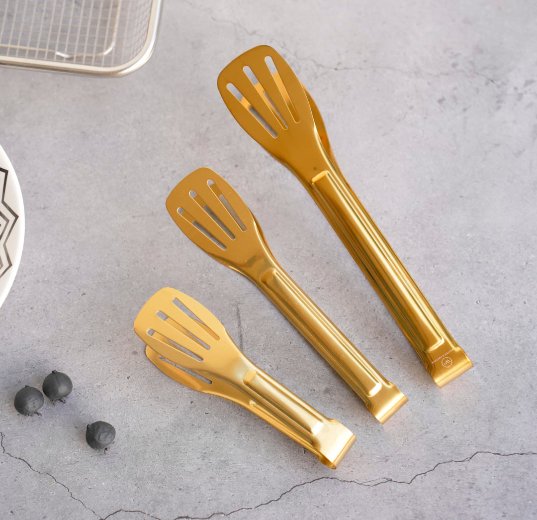 Classic Multipurpose Tong | 4 sizes | Gold & Silver | Stainless Steel