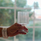 Floral Ribbed Stem Glass Set | Luxury Borosilicate Drinkware