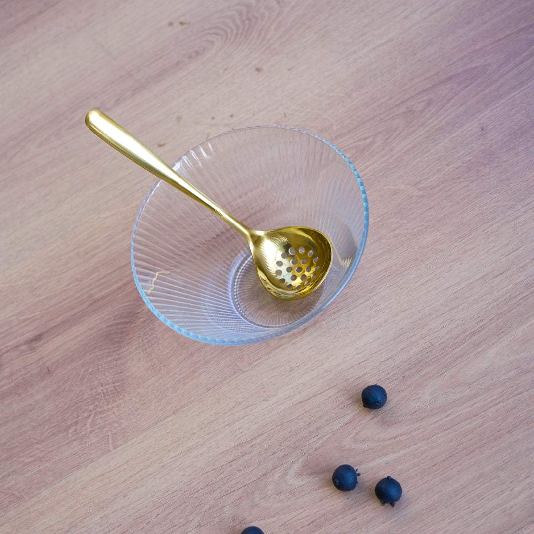 Glass Serving Bowl |  Fluted design