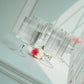 Floral Ribbed Stem Glass Set | Luxury Borosilicate Drinkware
