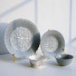 Luxury Ceramic Dinner Set of 28 Pieces for 6 people | Embossed & Victorian Design