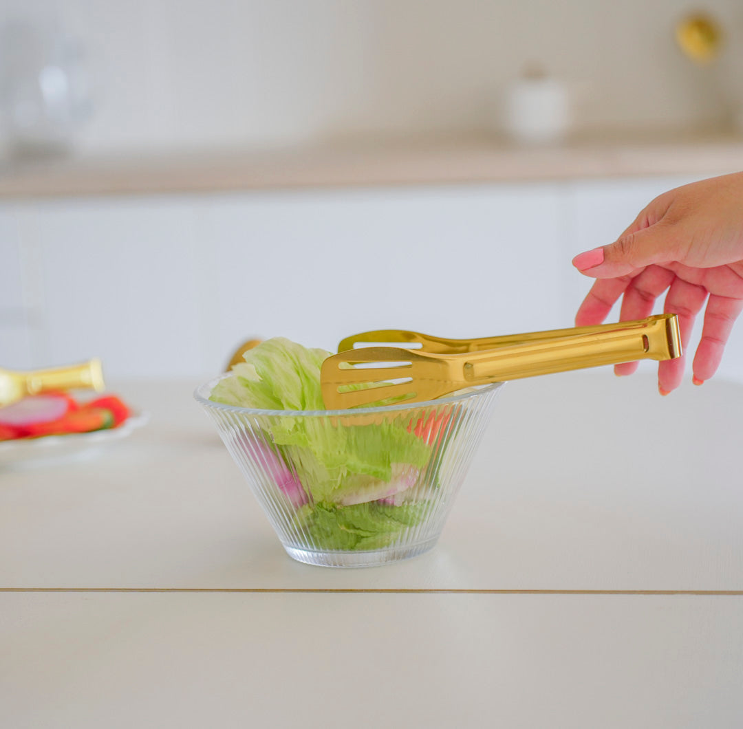 Glass Serving Bowl |  Fluted design