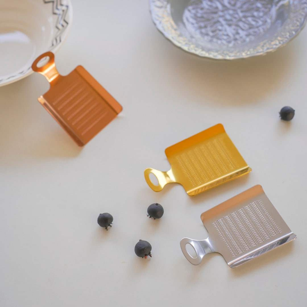 Mini Grater for Ginger, Garlic & Lemon Zest |  Stainless Steel | Gold | Silver | Rose Gold