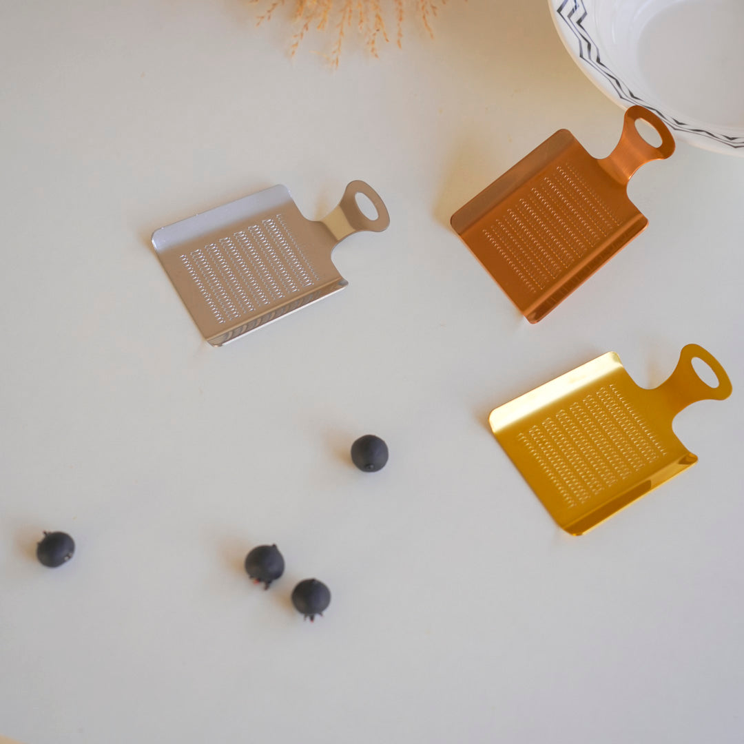 Mini Grater for Ginger, Garlic & Lemon Zest |  Stainless Steel | Gold | Silver | Rose Gold