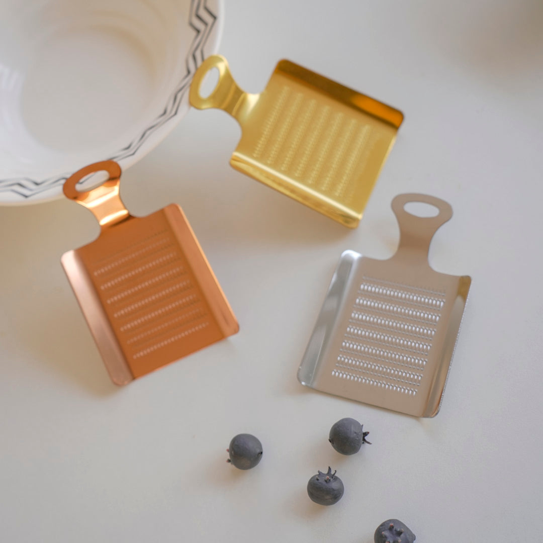 Mini Grater for Ginger, Garlic & Lemon Zest |  Stainless Steel | Gold | Silver | Rose Gold