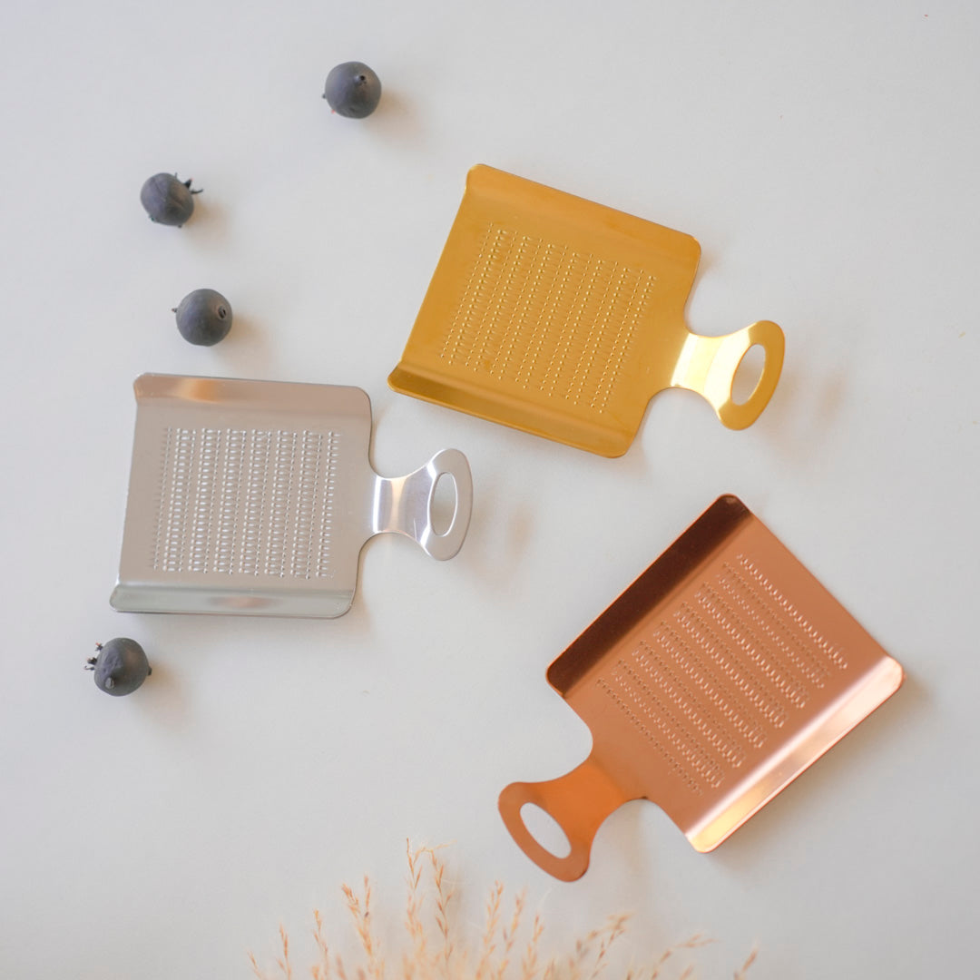 Mini Grater for Ginger, Garlic & Lemon Zest |  Stainless Steel | Gold | Silver | Rose Gold