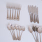 Cutlery Set - 304 Stainless Steel - Set of 24 - Silver