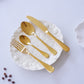 24-Piece Luxury Gold Cutlery Set | Classic Design | 304 Stainless Steel Flatware