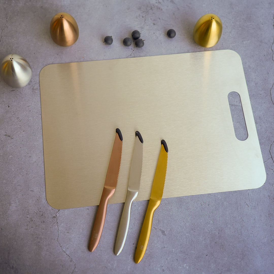 Premium 304 Stainless Steel Kitchen Knife – Gold, Rose Gold & Silver