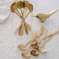 Decorative gold spoon for coffee and cocktails