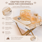 Stylish foldable serving tray table for living room, bedroom and home décor