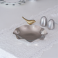Luxury silver snack serving trays for modern dining tables.
