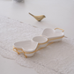 Modern ceramic platter for chips, dips, dry fruits and desserts.