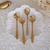 Dessert Coffee Tea Spoons | Gold| 4 pcs | Flower shape