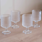 high quality textured glass glasses set of six for everyday dining