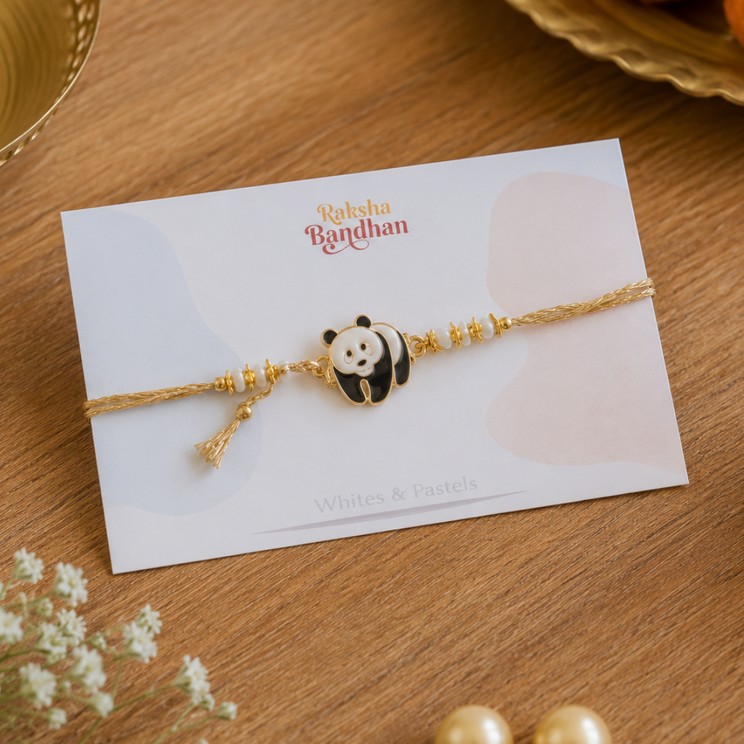 Panda Rakhi with beads