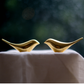 Contemporary metal bird statues for bookshelf décor