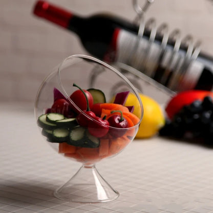 Small borosilicate dessert bowl with glass stand – gourmet serveware