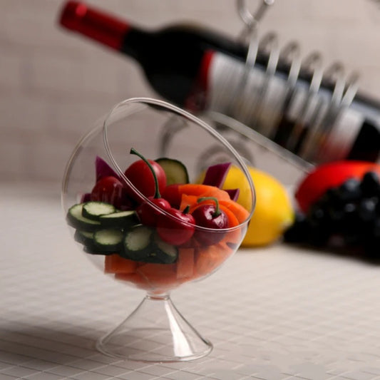 Small borosilicate dessert bowl with glass stand – gourmet serveware