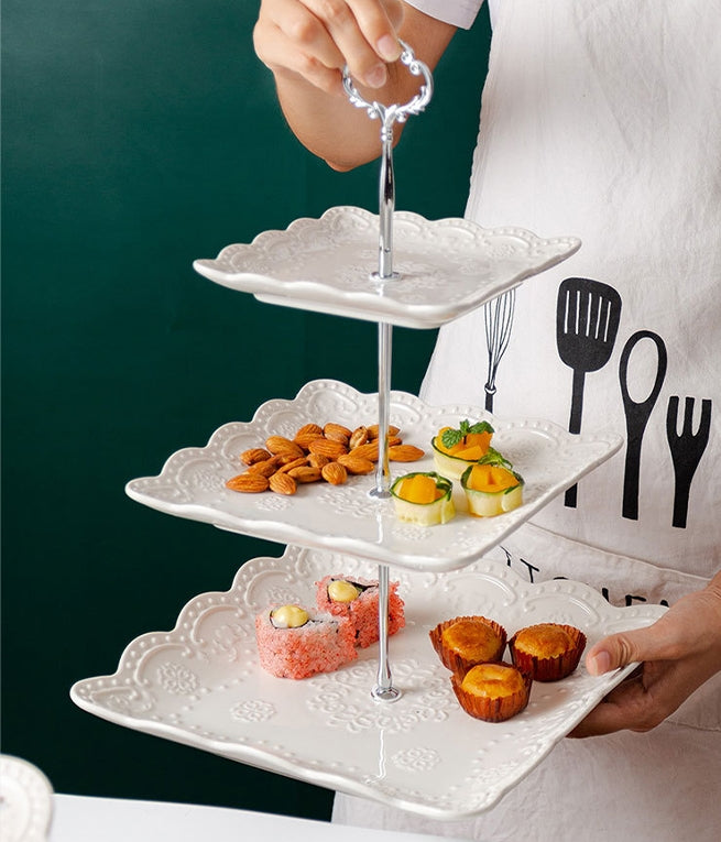 3-Tier Ceramic Cupcake Holder and Serving Platter