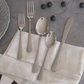 Everyday dining spoon, fork and knife set with a polished finish for comfortable daily use.